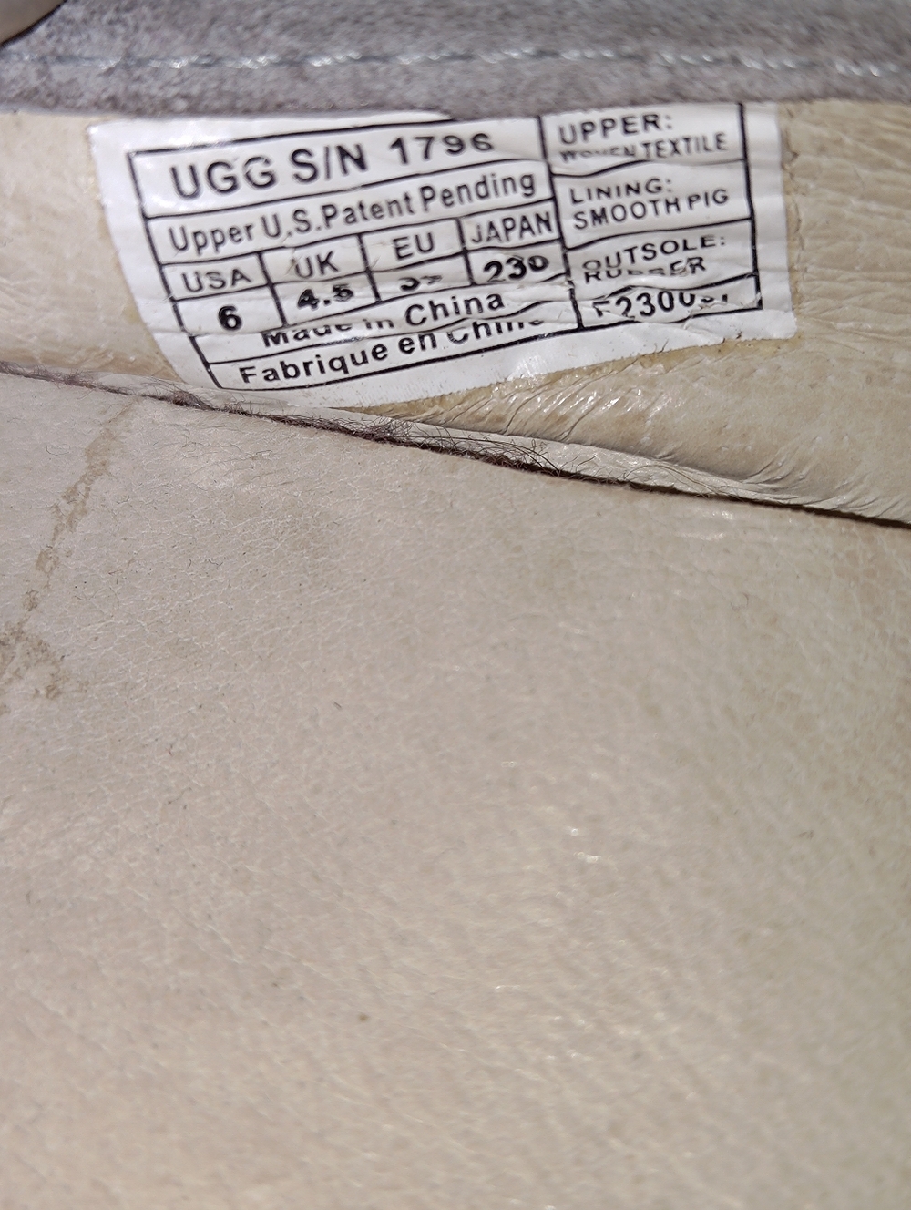 UGG Australia Women's 1796 Neema Gray Pink Striped Flats US 6 - Picture 6 of 15